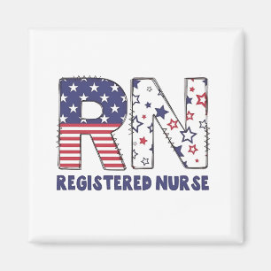 RN Registered Nurse 4. Juli Subtle American Magnet