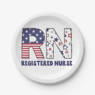 RN Registered Nurse 4. Juli Subtle American Pappteller