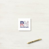 RN Registered Nurse 4. Juli Subtle American Post-it Klebezettel (Auf Schreibtisch)