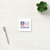RN Registered Nurse 4. Juli Subtle American Post-it Klebezettel (Büro)