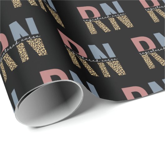 RN Registered Nurse Cheetah Print Geschenkpapier (Rolleneckpunkt)