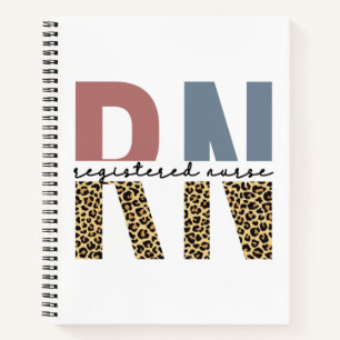 RN Registered Nurse Cheetah Print Nurse Abschluss Notizblock