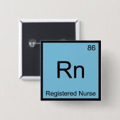 Rn - Registered Nurse Chemistry Element Symbol T-S Button (Vorne & Hinten)