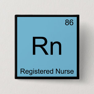 Rn - Registered Nurse Chemistry Element Symbol T-S Button
