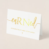 RN Registered Nurse EaRNed Nursing Gratulation Folienkarte (Vorderseite)