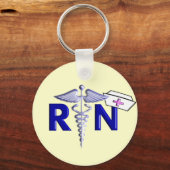 RN (Registered Nurse) Geschenke mit Embossed Style Schlüsselanhänger (Vorderseite)