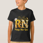 Rn Registered Nurse Happy New Year 2026 Fireworks T-Shirt (Vorderseite)