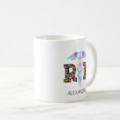 RN, Registered Nurse Leopard Kaffeetasse (VorderseiteRechts)
