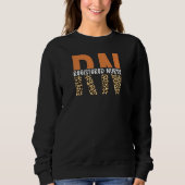 RN Registered Nurse Leopard Typografy Sweatshirt (Vorderseite)