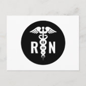 RN Registered Nurse Medical Symbol Postkarte (Vorderseite)