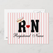 RN Registered Nurse Postkarte (Vorne/Hinten)