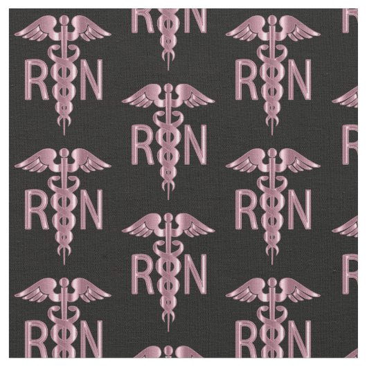 RN Registered Nurse - Rose Gold Pattern Stoff (Nahaufnahme)