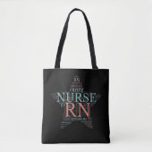 RN Registered Nurse Star Attribute Tote Bag Black Tasche (Vorderseite)