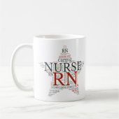 RN Registered Nurse Tasse | Nurse Star Word Cloud (Links)