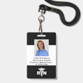 RN Registriert Abzeichen-Pfadfindercode für Kranke Ausweis (Vorderseite mit Lanyard)
