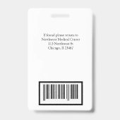 RN Registriert Abzeichen-Pfadfindercode für Kranke Ausweis (Rückseite)