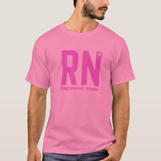 RN registriert, dass die Krankenversicherung rosa  T-Shirt