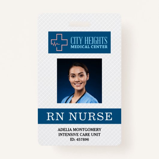 RN Registriert Foto-ID-Logo des Krankenhauses Ausweis (Vorderseite)