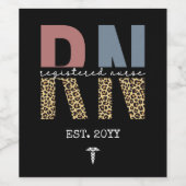 RN Registriert Krankenversicherung est Abschluss Weinetikett (Einzelnes Label)