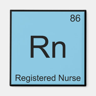 Rn - Registrierte Pflegekraft Chemie-Element-Symbo Magnet