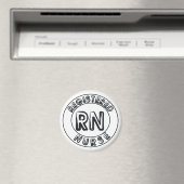 RN REGISTRIERTES NURSE-LOGO-ABZEICHEN MAGNET (In Situ (Geschirrspüler))