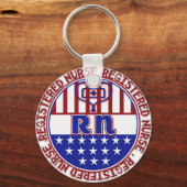 RN REGISTRIERTES NURSE PATRIOTISCHES ABZEICHEN SCHLÜSSELANHÄNGER (Vorderseite)
