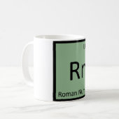 Rn - Roman Numerals Chemistry Periodic Table Kaffeetasse (Vorderseite Links)