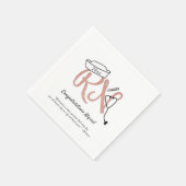 RN Rose Gold Glitzer Krankenschwester Graduierung Serviette (Ecke)