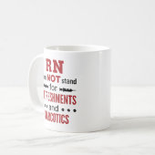 RN steht nicht für Erfrischungen und Kosmetika Kaffeetasse (Vorderseite Links)