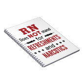 RN steht nicht für Erfrischungen und Kosmetika Notizblock (Rechte Seite)