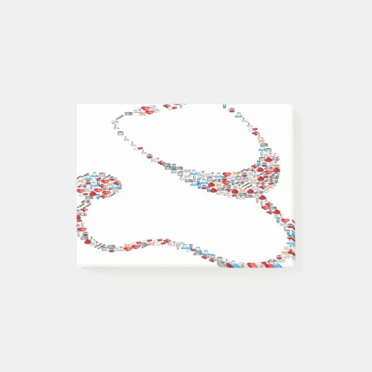 RN Stethoskop Post-it Klebezettel (Vorderseite)