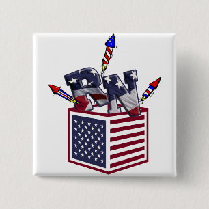 RN USA FEUERWERKE DES FLAGGEN-KASTEN-O - BUTTON