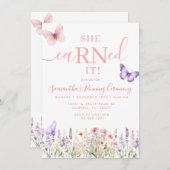 RN Wildblume Abschluss Pinning Einladung (Vorne/Hinten)