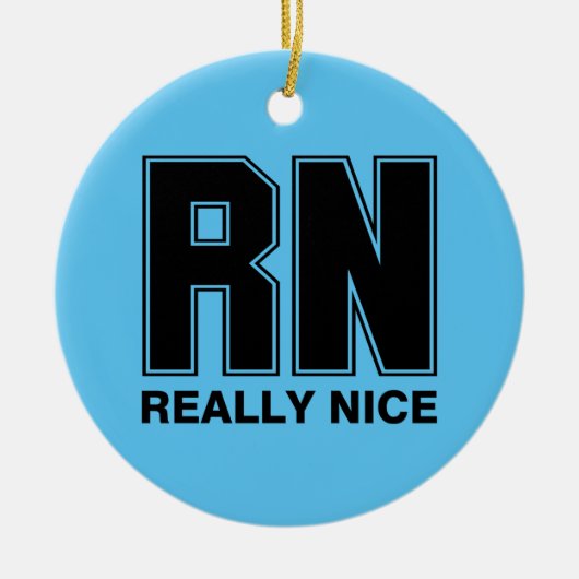 RN Wirklich Nice Keramik Ornament (Vorne)
