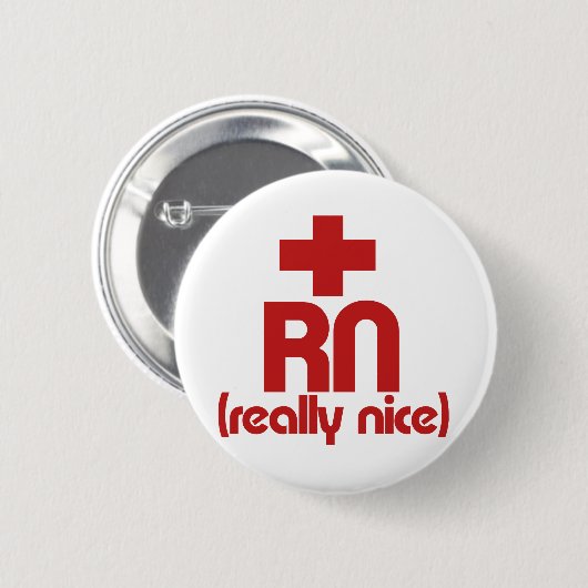 RN Wirklich Nice Nurse Abschluss Button (Vorne & Hinten)