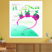 RNA-Übersetzung in Proteinsynthese-Diagramm Leinwanddruck (Insitu (Wohnzimmer))