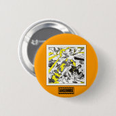 Rnd. Knopf-Nashorn 39 Dangerhouse Button (Vorne & Hinten)