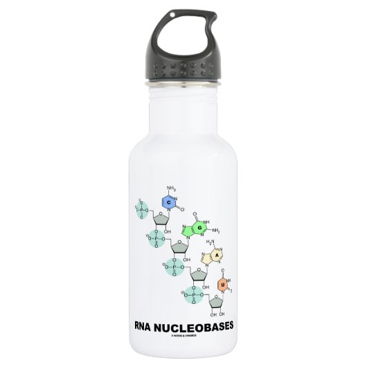 RNS Nucleobases (Biochemie) Trinkflasche (Vorderseite)