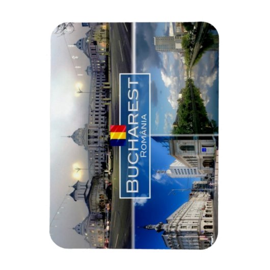 RO Rumänien - Bukarest - Bukarest Magnet (Vertikal)