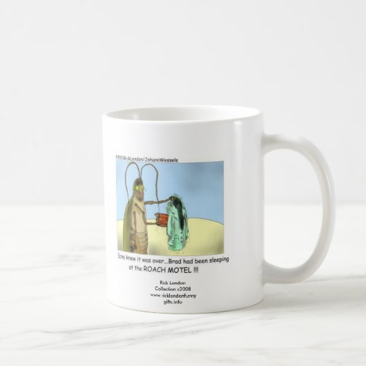 Roach Motel Funny Cartoon Kaffee Tasse (Rechts)