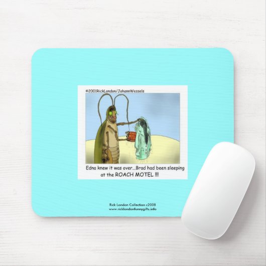 Roach Motel Funny Cartoon Mouse Pad Mousepad (Mit Mouse)