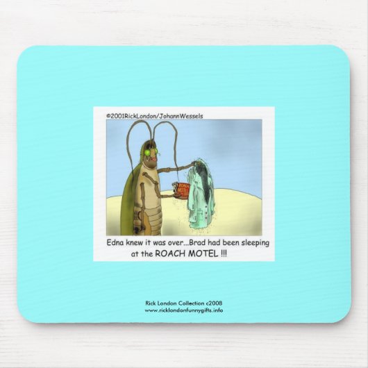 Roach Motel Funny Cartoon Mouse Pad Mousepad (Vorne)