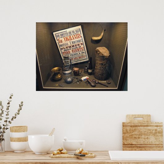 Road Agent Henry Plummer Diorama - Montana Poster (Küche)