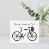 Road Bike Happy Valentine's_White Postkarte (Stehend Vorderseite)
