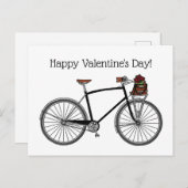 Road Bike Happy Valentine's_White Postkarte (Vorne/Hinten)