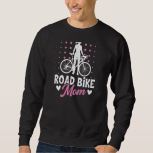 Road Bike Mama Spaß Fahrradfahrer Gra Sweatshirt