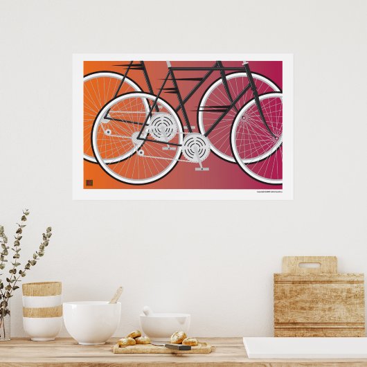 Road Bikes Print Poster (Küche)