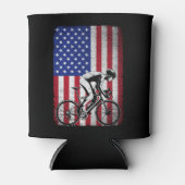 Road Biking Cycling 4. Juli USA Flagge Dosenkühler (Vorderseite)