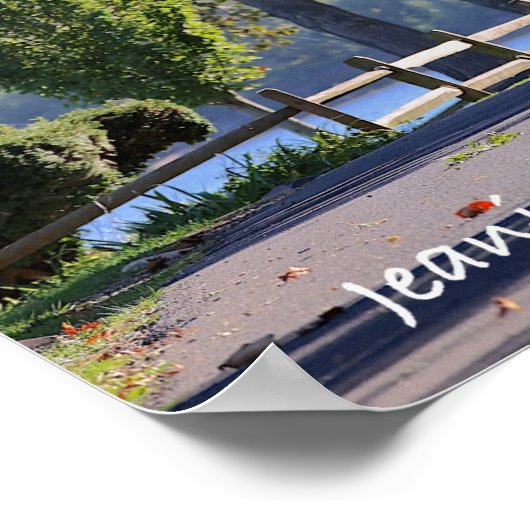 Road bt the Delaware River Poster (Ecke)