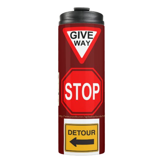 "Road Construction" Thermal Tumbler Thermosbecher (Vorderseite)